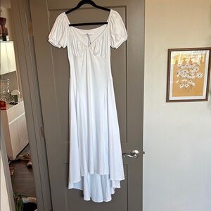 Susana Monaco White Puff Sleeve Sundress